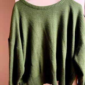 Shein Curve, 2X, olive green, backless sweater